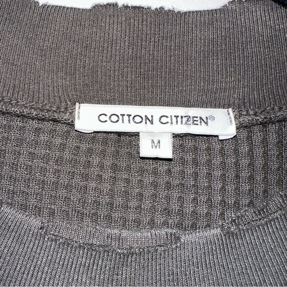 Cotton Citizen Waffle Knit Black Women’s Long Sleeve Shirt Dress Size M - Picture 3 of 10